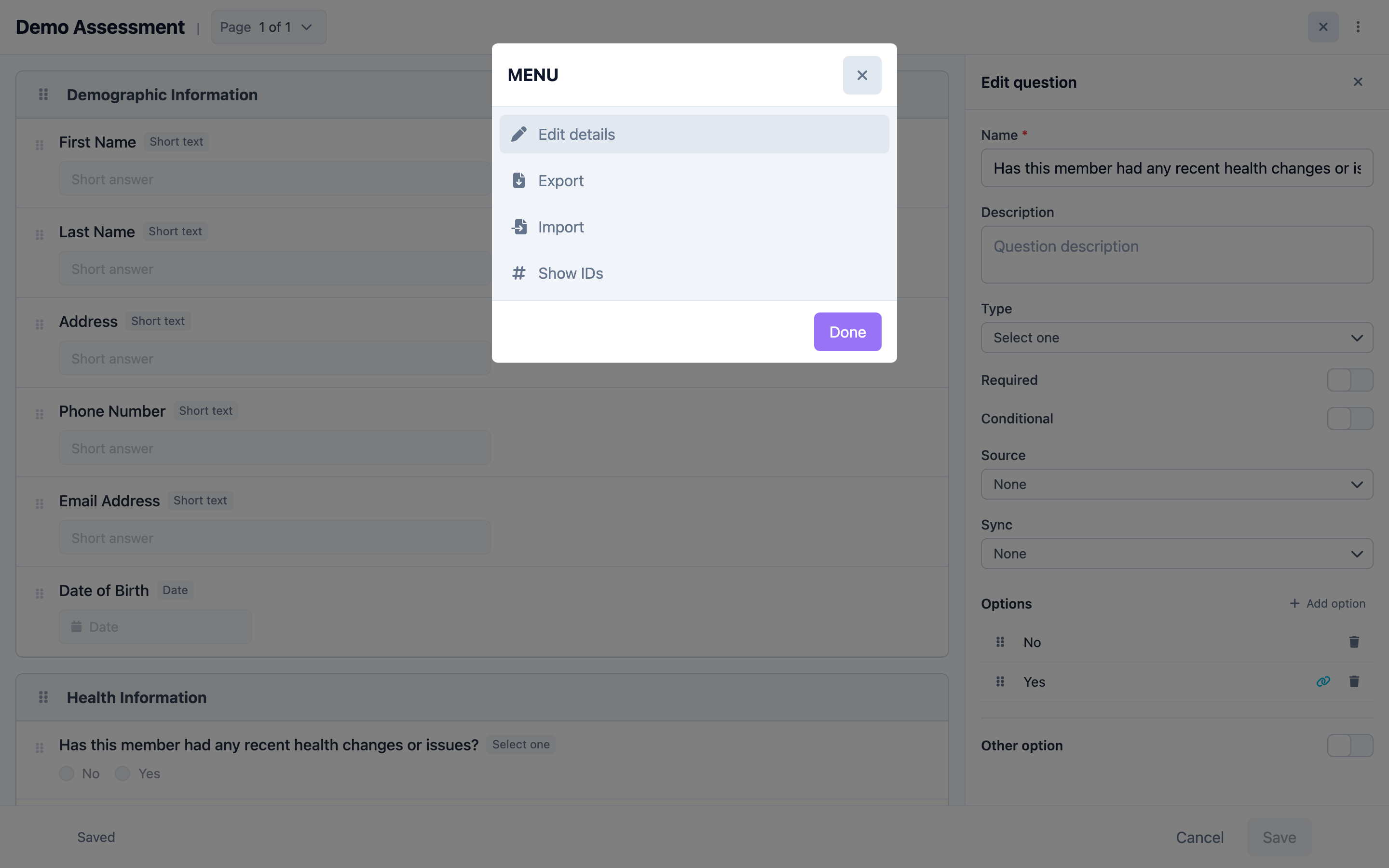 Builder status indicator and Edit details for activation