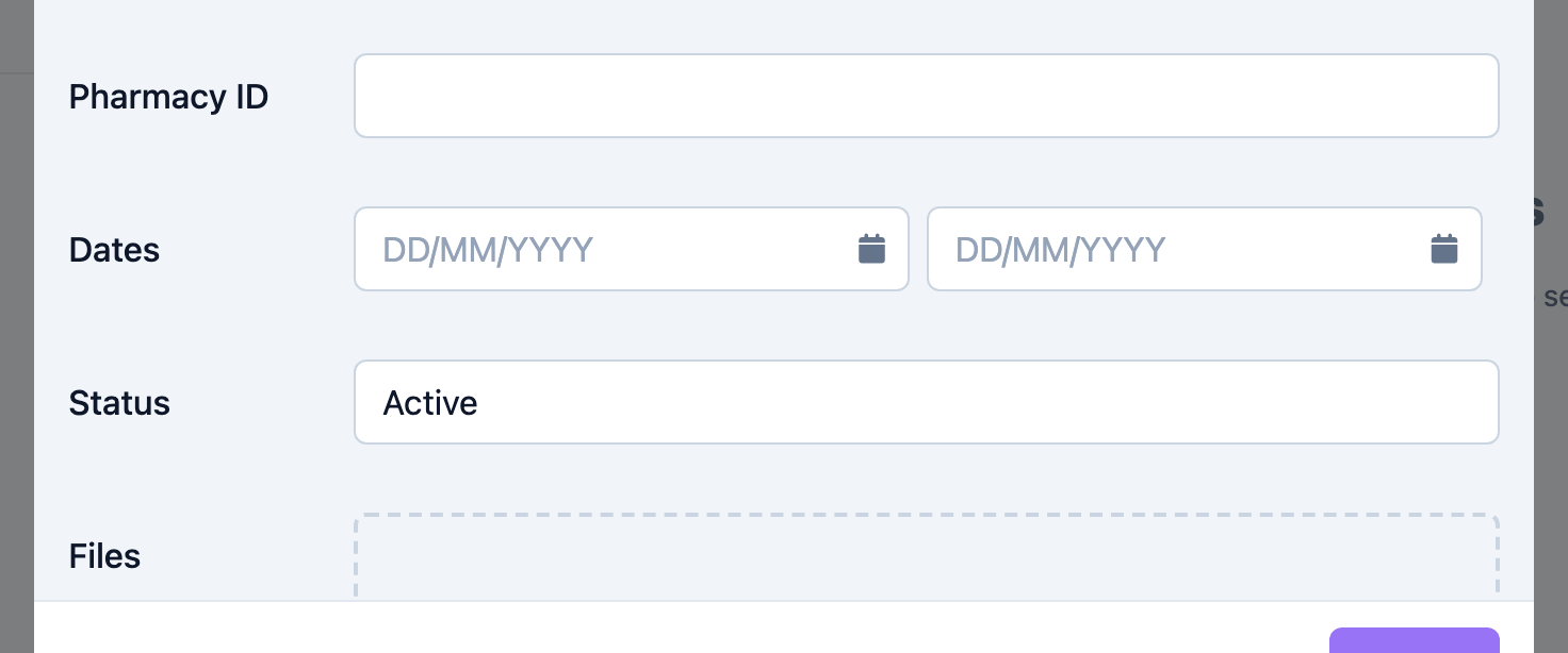 Coverage dates and status fields