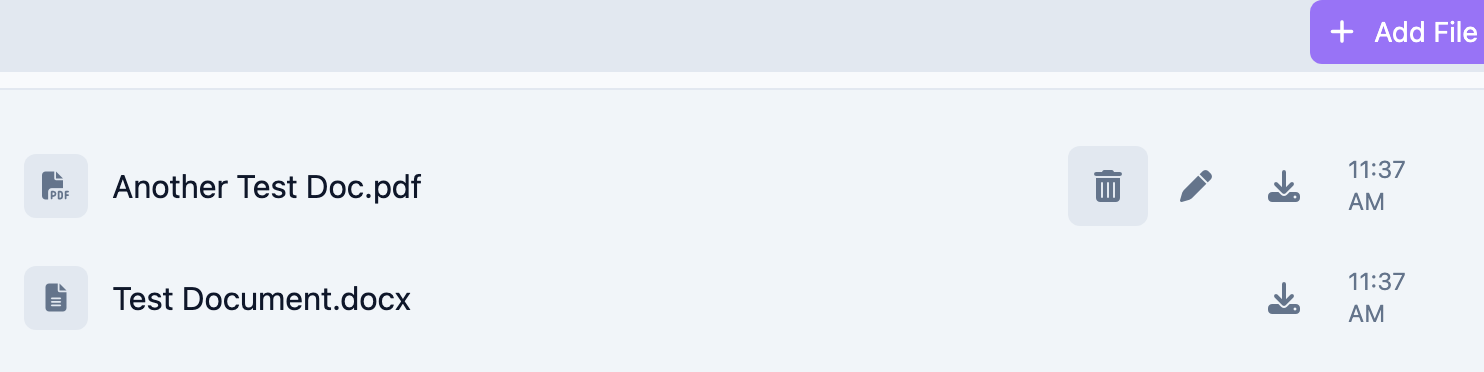 Deleting a file with confirmation