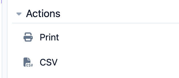 Print or download the billing report as CSV