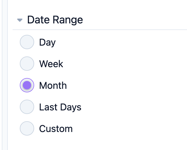 Set the transportation date range